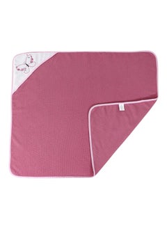 Cudlie Buttons & Stitches Baby Girl 3 Pack Rolled/Carded Hooded Towels In Butterfly Polka Print  - Image 4
