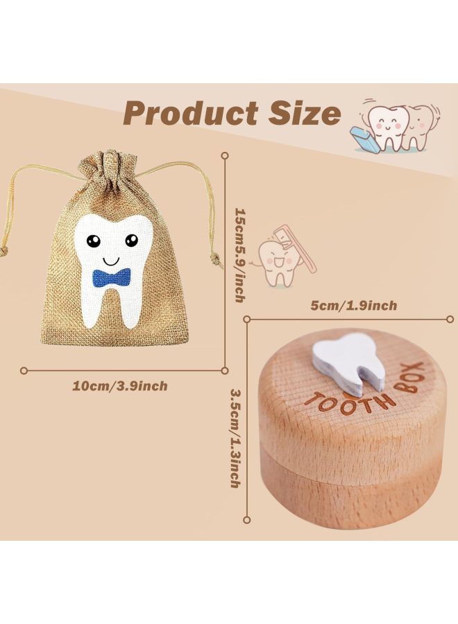 WOOD ART Tooth Fairy Box Baby Tooth Fairy Tooth Holder Wooden Tooth Box Souvenir Baby Souvenir Storage Box - Image 1