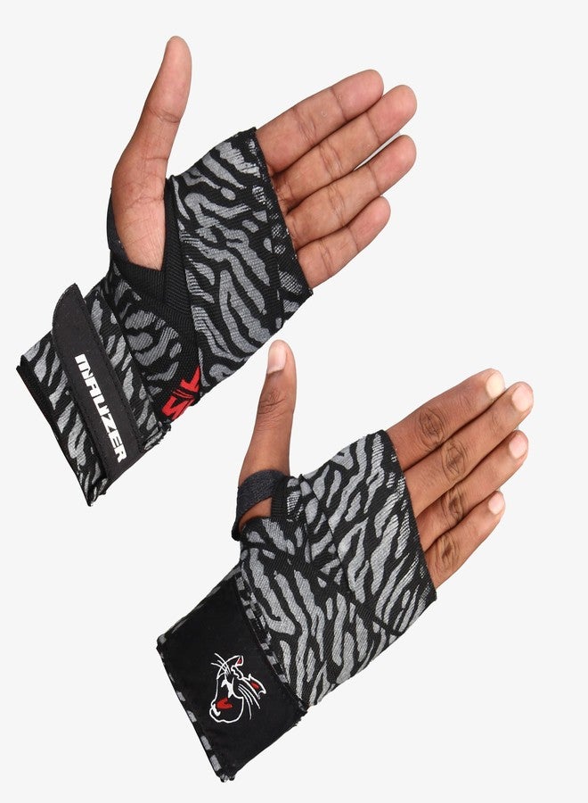 MAUZER Mexican-Style Boxing Hand Wraps - Breathable Stretch Cotton/Poly, 2” Wide with Hook & Loop, CAT Skin Graphic & Zeal to Win Slogan 4.5 Meter - Image 4
