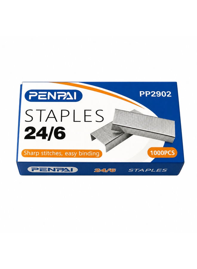 Staples, 24/6, Pack of 1000 Pcs.