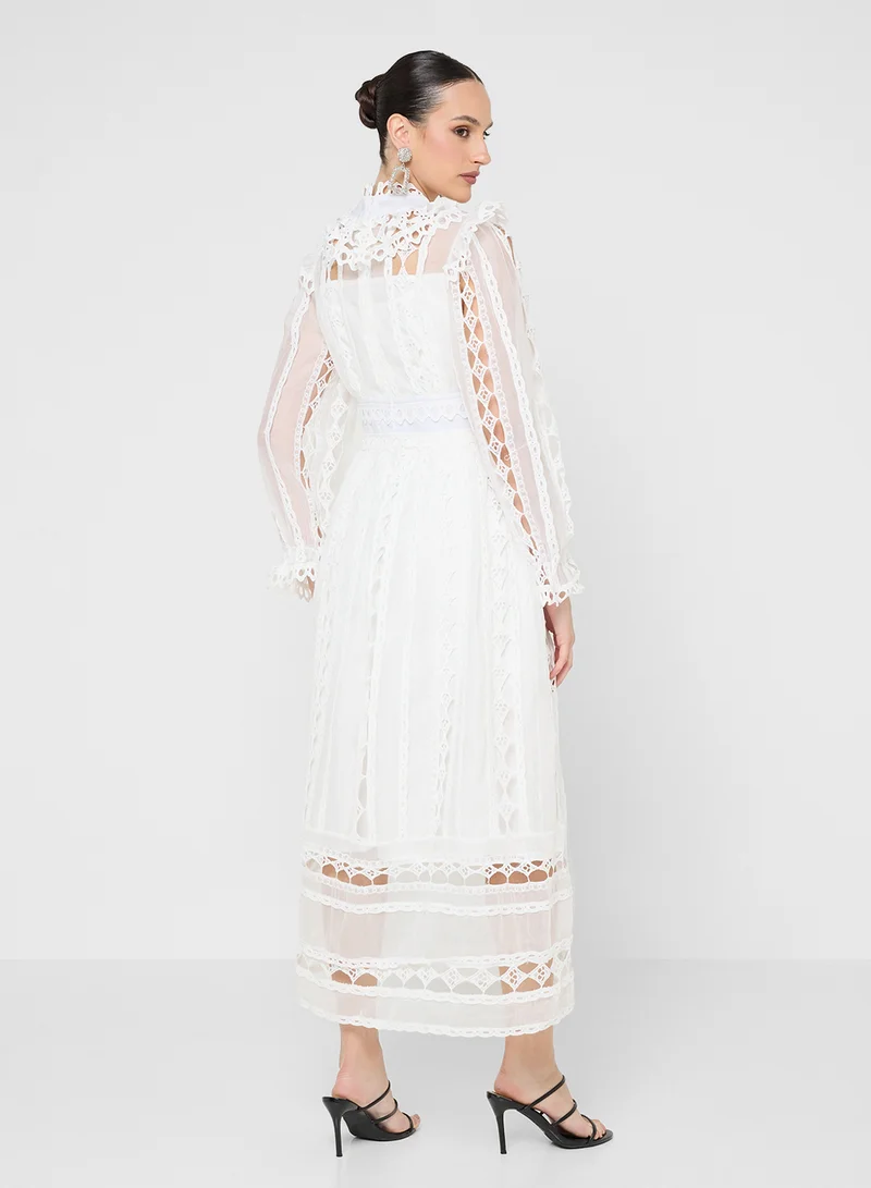 Khizana Ladder Lace Patterned Dress