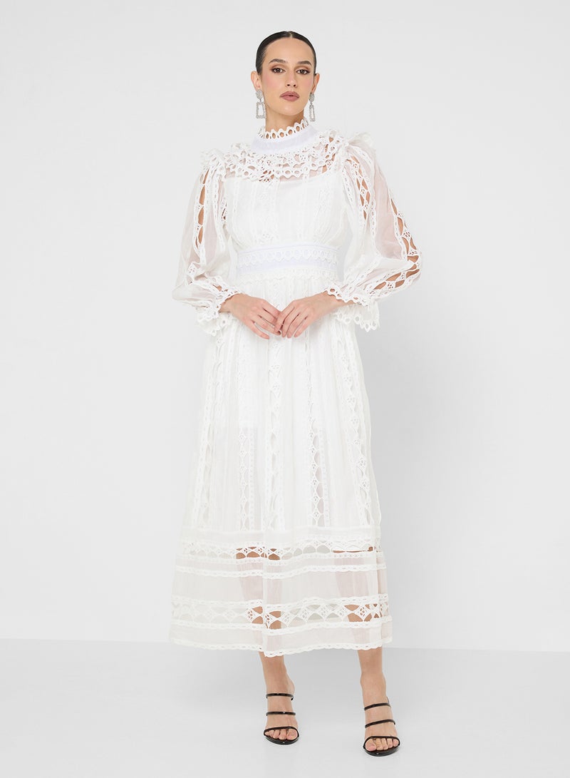 خزانة فستان دانتيل بنقشة السلم - Image 4