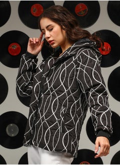كامبوس سوترا Women's Midnight Black Supersonic Puffer Jacket  - Image 3