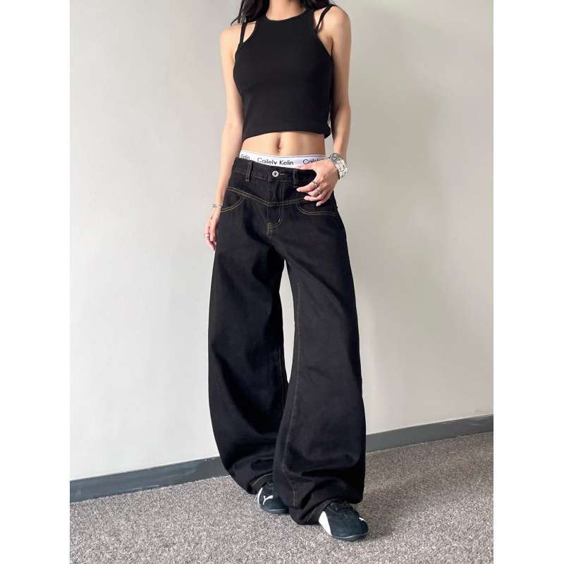Unisex Classic Denim Jeans Loose Fit Daily Outdoor Wear - Image 3