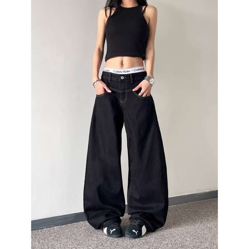 Unisex Classic Denim Jeans Loose Fit Daily Outdoor Wear - Image 2
