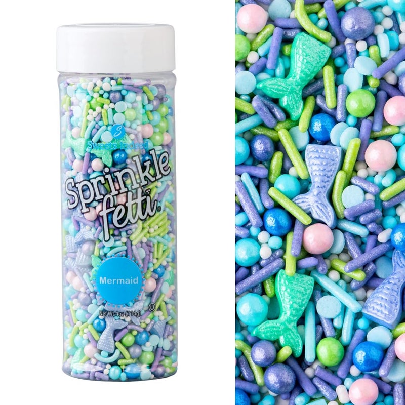 Sweets Indeed Sprinkles Mermaid Edible Sprinkle Mix Perfect for Cake Decorations Baking Ice Cream Cookies Cupcake Topper - Image 3