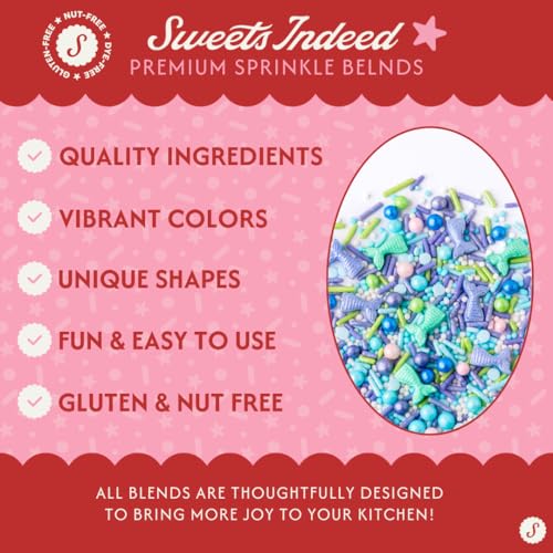 Sweets Indeed Sprinkles Mermaid Edible Sprinkle Mix Perfect for Cake Decorations Baking Ice Cream Cookies Cupcake Topper - Image 5