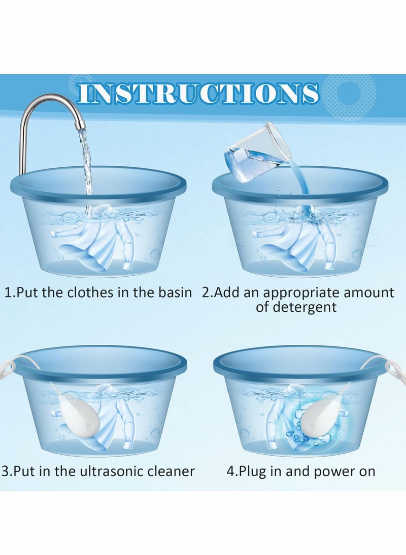 Excefore Ultrasonic Washing Machine, Portable USB Automatic Washer, Small Ultrasonic Dishwasher, Laundry Vegetable Cleaning Supplies, Ultrasonic Bubble Cleaner for Fruit Clothes Laundry Travel - Image 3