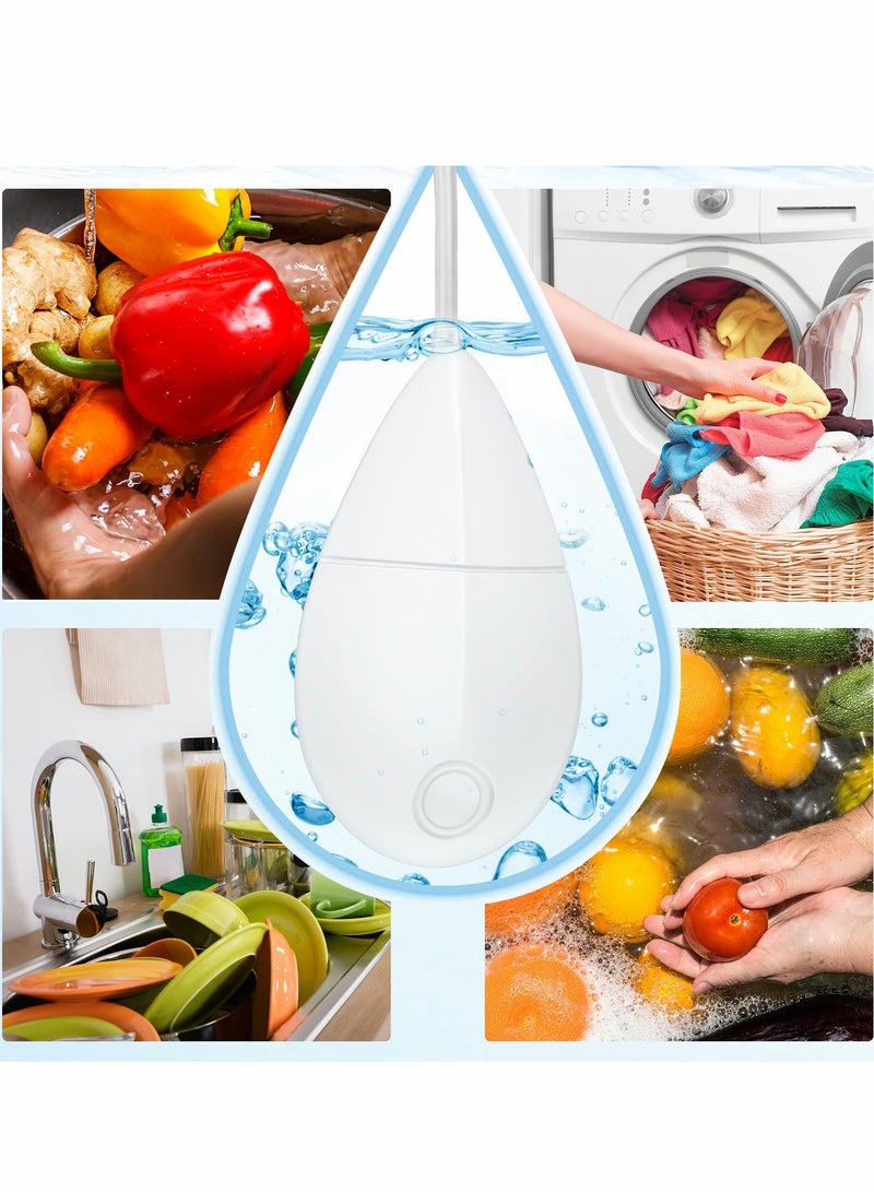 Excefore Ultrasonic Washing Machine, Portable USB Automatic Washer, Small Ultrasonic Dishwasher, Laundry Vegetable Cleaning Supplies, Ultrasonic Bubble Cleaner for Fruit Clothes Laundry Travel - Image 5