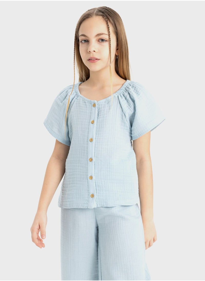 DeFacto - Girl Blouse And Trousers 2 Piece Set - Image 1