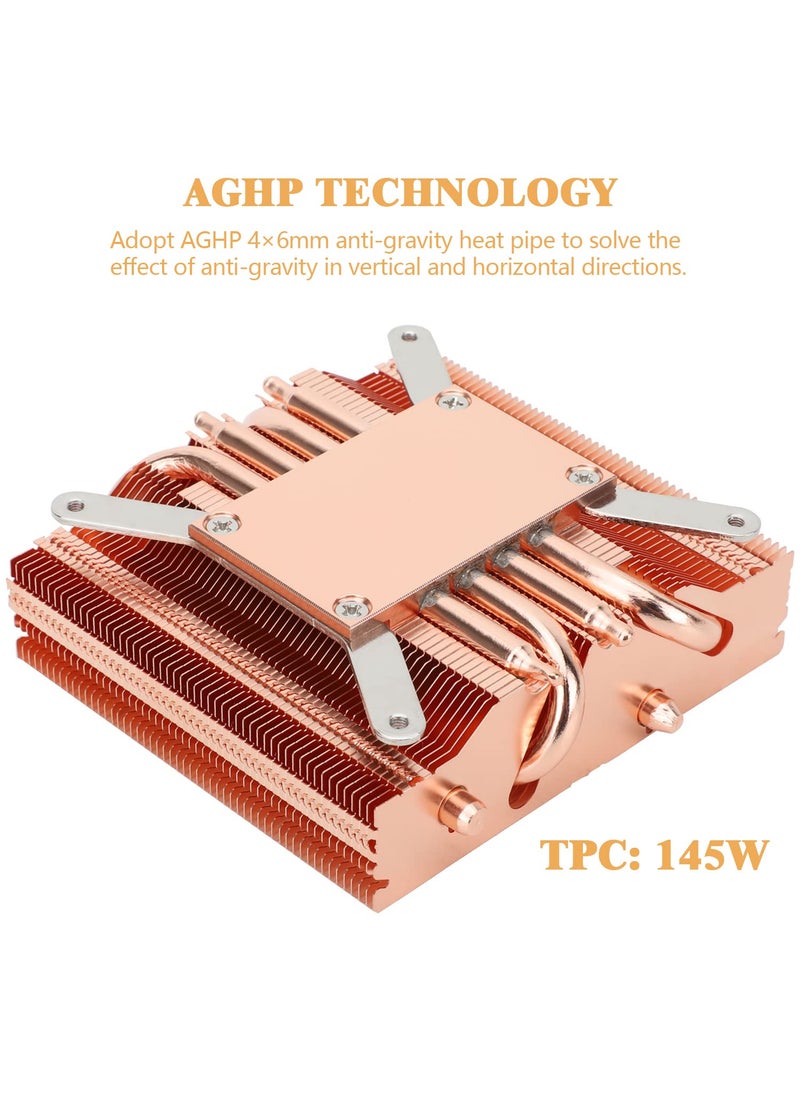Thermalright Thermalright AXP90-X47 Full Cooper Low Profile CPU Cooler, with 92mm TL-9015R Slim PWM Fan ITX CPU Cooler, AGHP Technology, 47mm Height,for AMD AM4 AM5/Intel 1700/1150/1151/1200(AXP90 X47 Full)  - Image 2