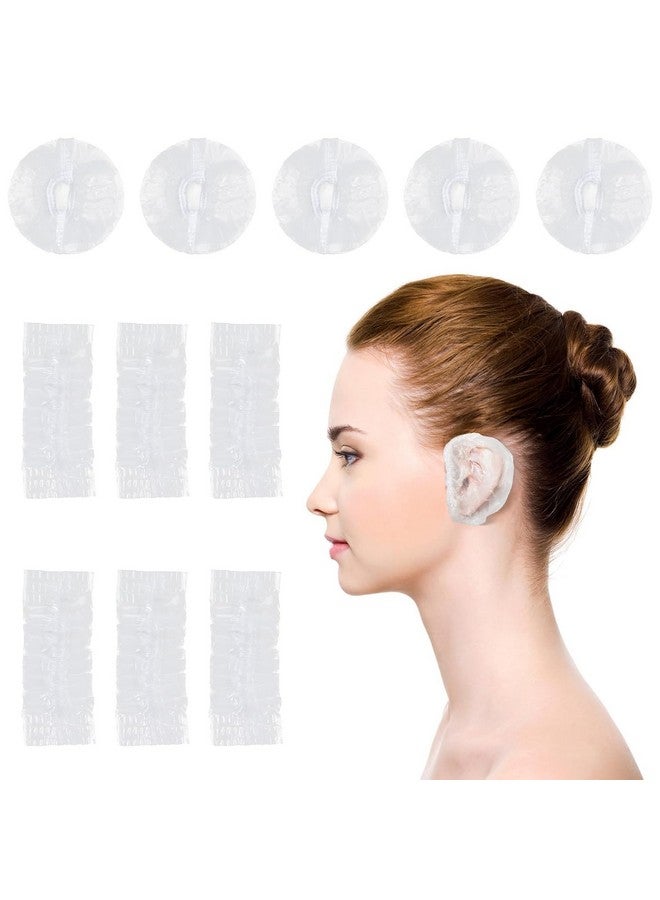 RXSHOPY Ear Caps for Shower, Hair Dye, Bathing I Waterproof Ear Protector, Pack of 100 - Image 1