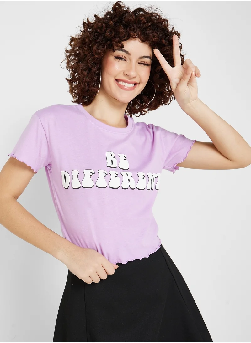 Ginger Lettuce Hem Graphic T-Shirt