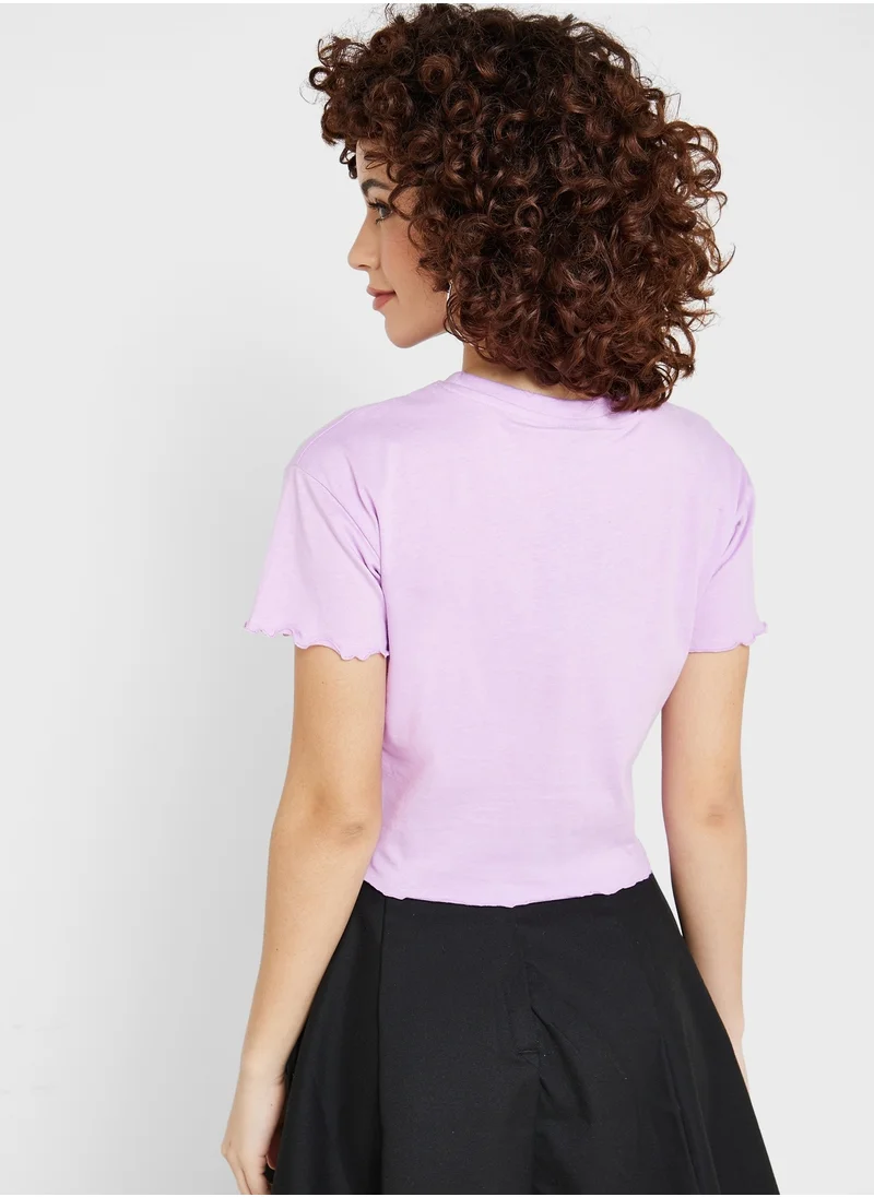 Ginger Lettuce Hem Graphic T-Shirt