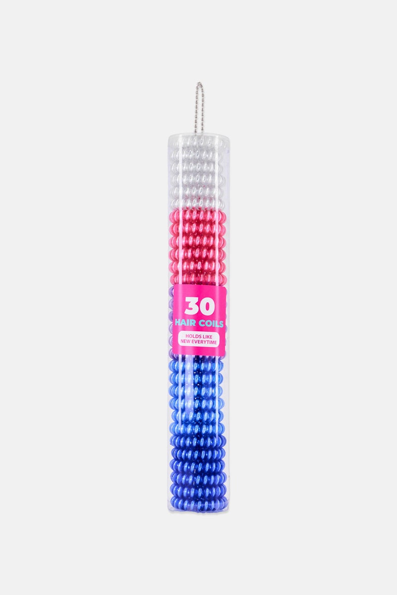 Expressions Kids Girl 30 Pieces Hair Coils, Multicolor - Image 1