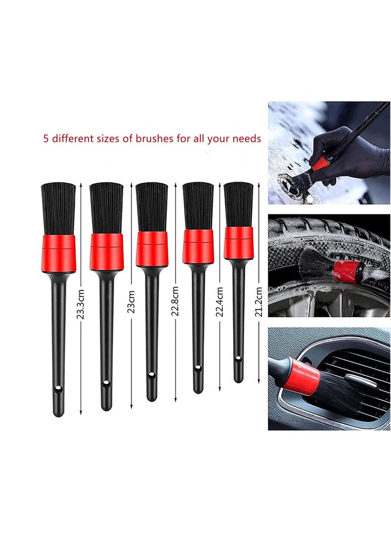 Brush Set Car Cleaning Brushes Power Scrubber Drill Brush for Car Leather Air Vents Rim Cleaning Dirt Dust Clean Tools 17PCS - Image 4