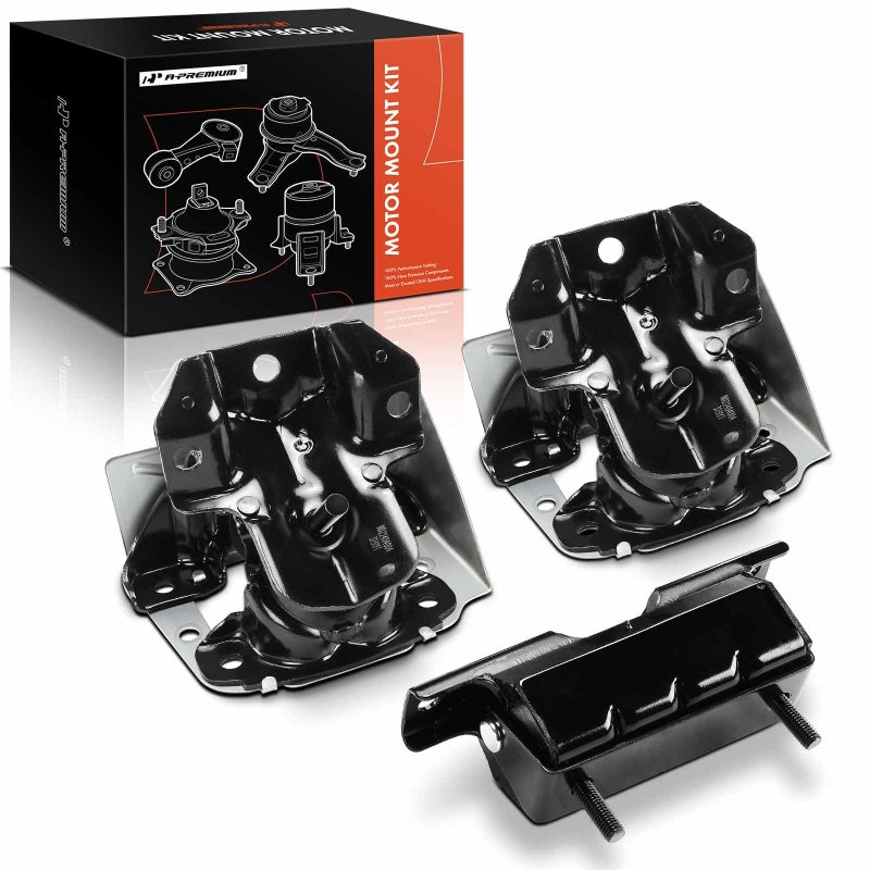 APremium 3PCS Engine Motor Mount and Transmission Mount Set Compatible with Chevrolet Silverado 1500 20072013 Silverado 1500 Classic 2007 GMC Sierra 1500 20072013 Sierra 1500 Classic 43L 4WD