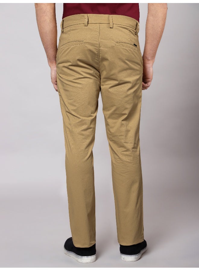Beyoung BEYOUNG Men's Regular Soild Casual Sand Brown Chinos for Men  - Image 2