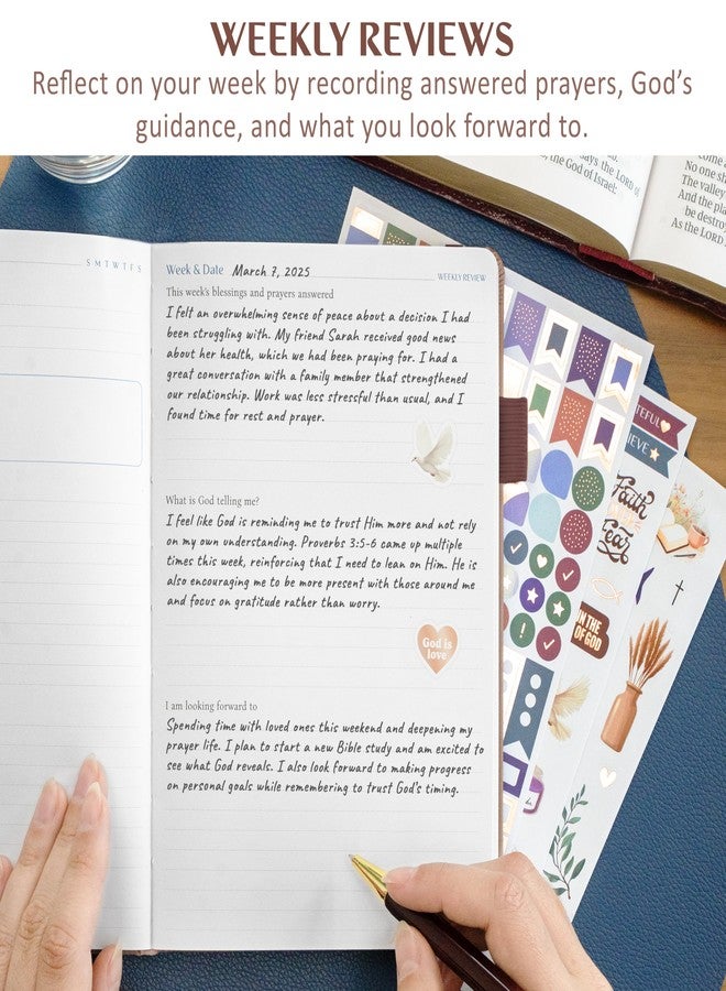 Legend Planner Legend Prayer Journal for Women & Men - Daily Devotional Notebook - Bible Study Supplies & Accessories - Faith Based Gifts - Religious Planner & Spiritual Gods Book, 5.8 x 8.3" (Dark Terracotta) - Image 5