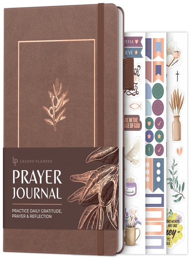 Legend Planner Legend Prayer Journal for Women & Men - Daily Devotional Notebook - Bible Study Supplies & Accessories - Faith Based Gifts - Religious Planner & Spiritual Gods Book, 5.8 x 8.3" (Dark Terracotta) - Image 1