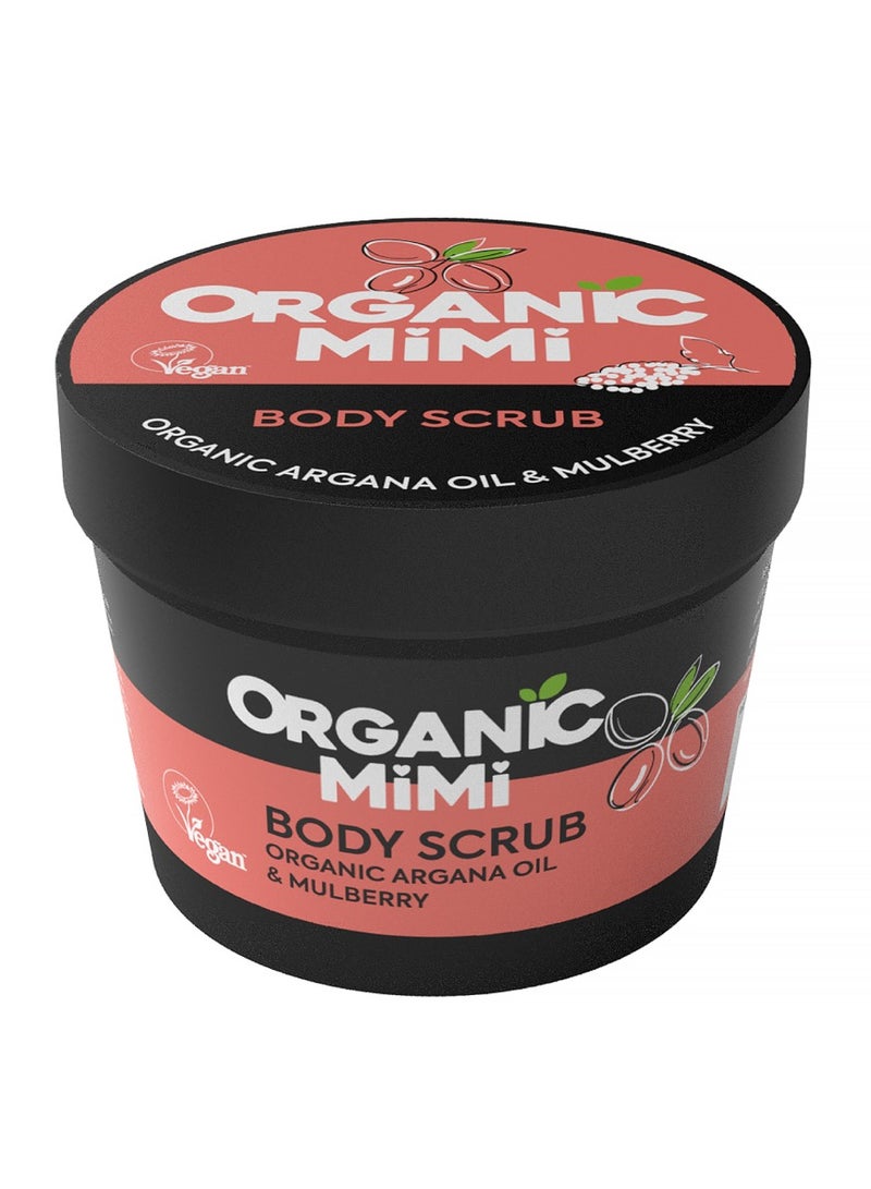 Organic Mimi Argana & Mulberry Body Scrub 120g - Image 1