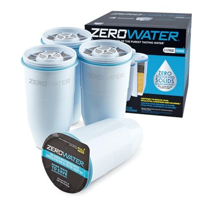 OFFICIAL 5STAGE WATER FILTER FOR REPLACEMENT NSF CERTIFIED TO REDUCE LEAD OTHER HEAVY METALS AND PFOAPFOS 4PACK WHITE