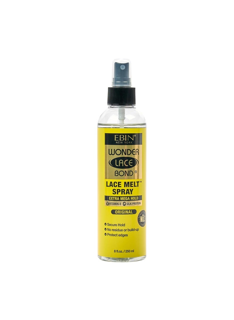 EBIN NEW YORK EBIN NEW YORK Wonder Lace Bond Melt Spray 8.25oz - Extra Mega Hold (Original) | Flawless, Natural, and Seamleass finish, No Reside, Long Lasting Formula with Protecting Edges, Perfect for wigs. 