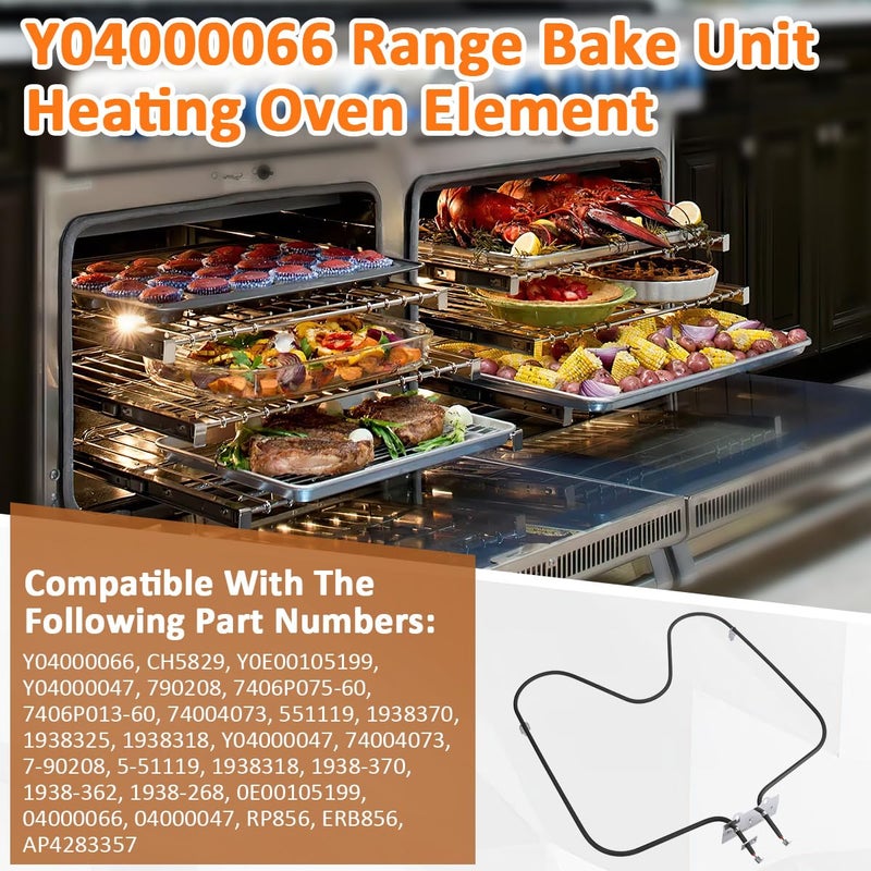 Eagleggo Y04000066 Oven Heating Element Replacement Parts fit for Maytag Range Models CWE4020ACB, CWE4020BCB, CWE4100ACB10, CWE4100ACE10, CWE4200ACB, CWE4200ACB, CWE470 Bake Element - Image 4