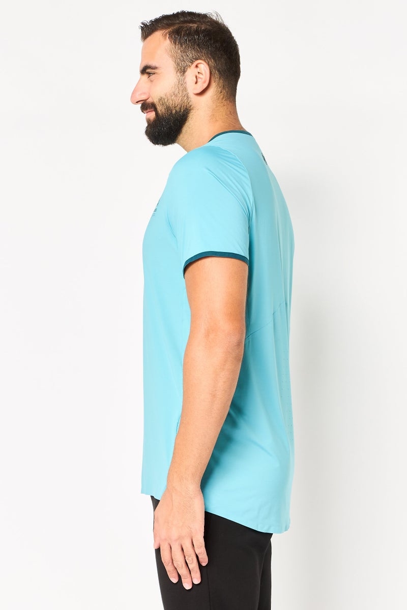 UNDER ARMOUR Men Fitted Short Sleeve Training T-Shirt, Seafoam - Image 3