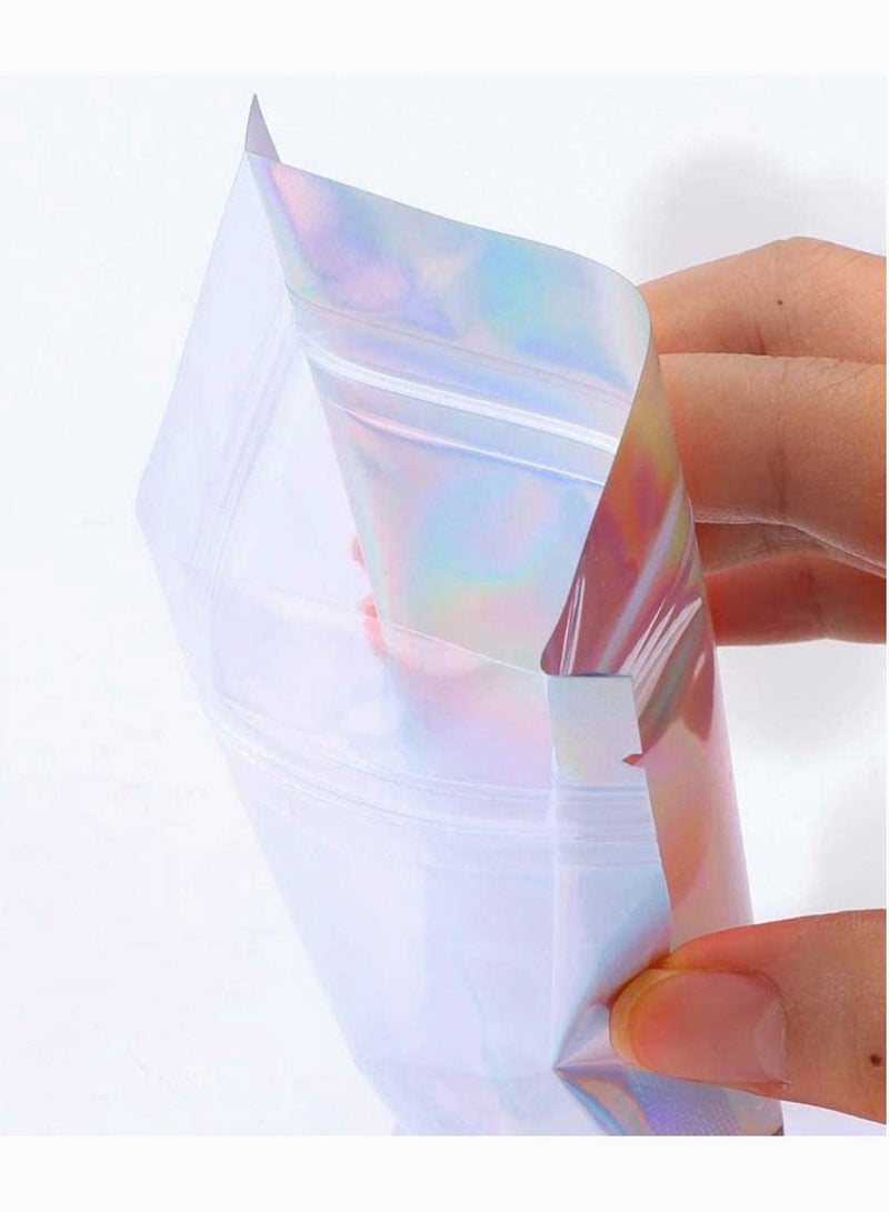 Y&D 100PCS Resealable Ziplock Pouch Mylar Foil Bags Food Pouches Flat Metallic Storage for Party Favor 14x20cm  - Image 2