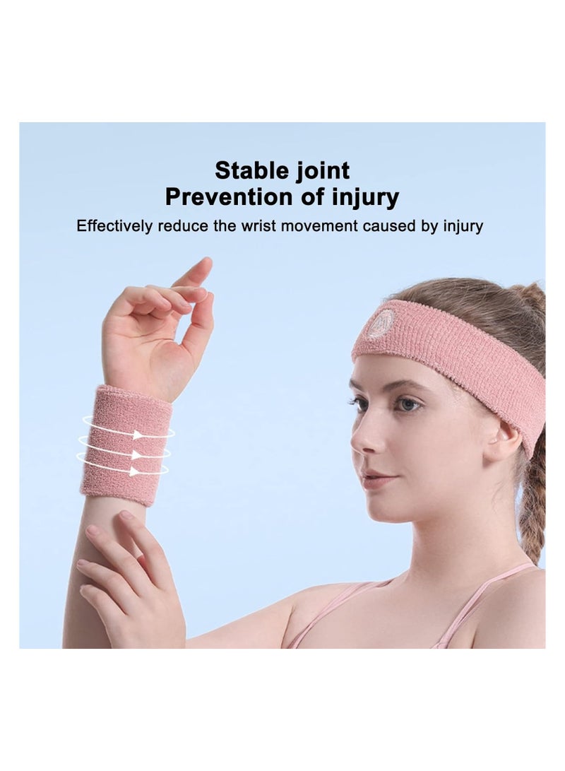 Generic Wrist Sweatbands and a bandana，Breathable Sweat Absorbing Basketball Wristband Quick Dry - Image 5