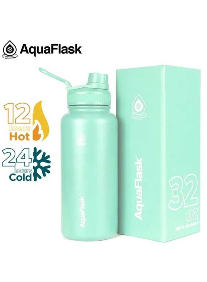 AquaFlask 22oz/32oz Stainless Steel Double-walled Vacuum Insulated Water Bottles for 12-hour hot or 24-hour cold retention BPA-free - Image 1