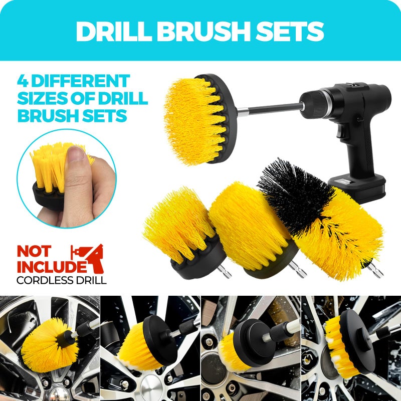 ALFLOD 30Pcs Car Detailing Kit, Car Detailing Brush Set, Car Wash Cleaning Kit, Car Dusters Extendable Handle Cleaning Exterior, Car Cleaning Gel, Car Cleaning Tools Kit for Interior, Exterior, Wheels - Image 3