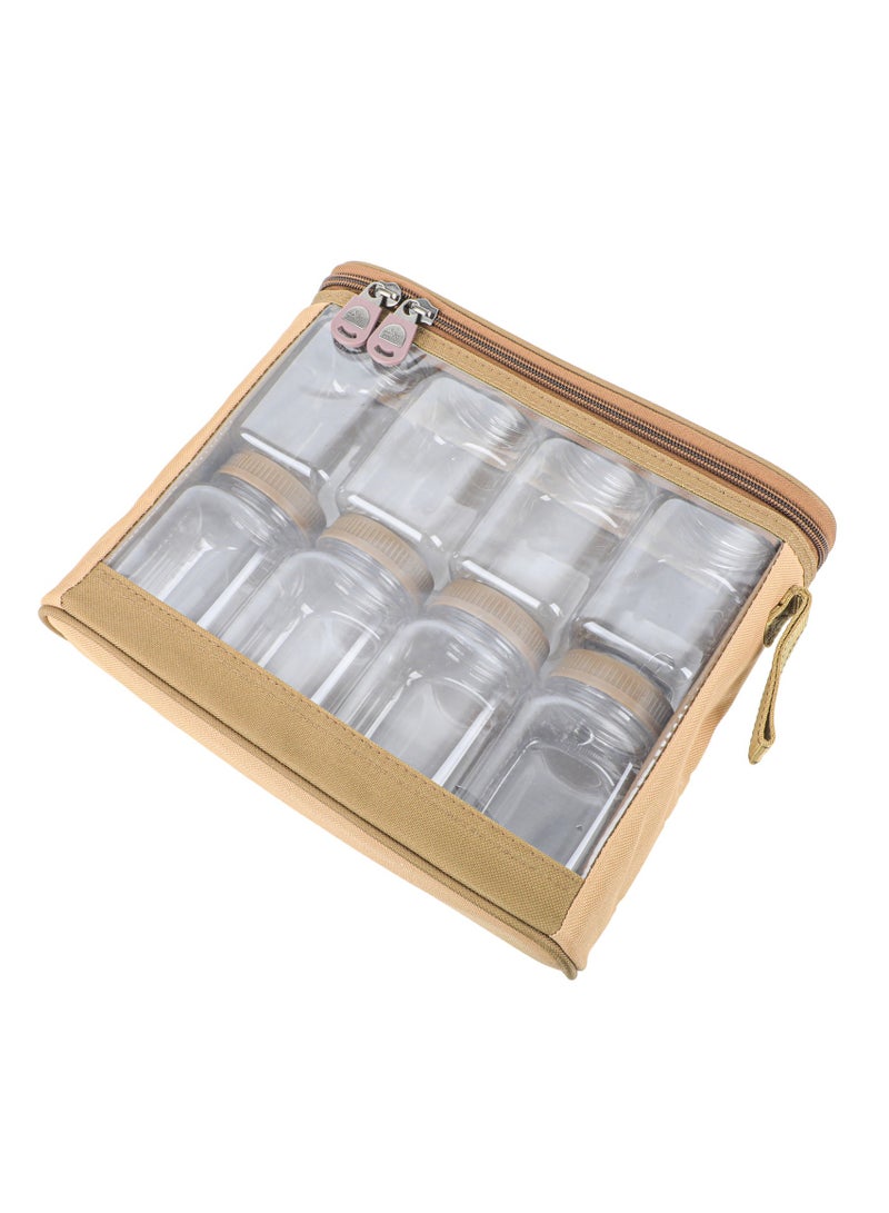 الغافة شنطة  علب بهارات ,عدد 8 قطع  , سعة 350 ملي ,لون كاكي , من  الغافة - Image 1