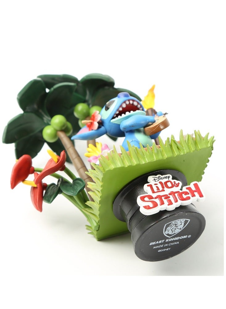 Stitch Holding Guitar - Boxed Anime Cartoon Figure Model Toy, Desktop or Car Display Collectible, 15cm Tall, PVC and Resin  - Image 3