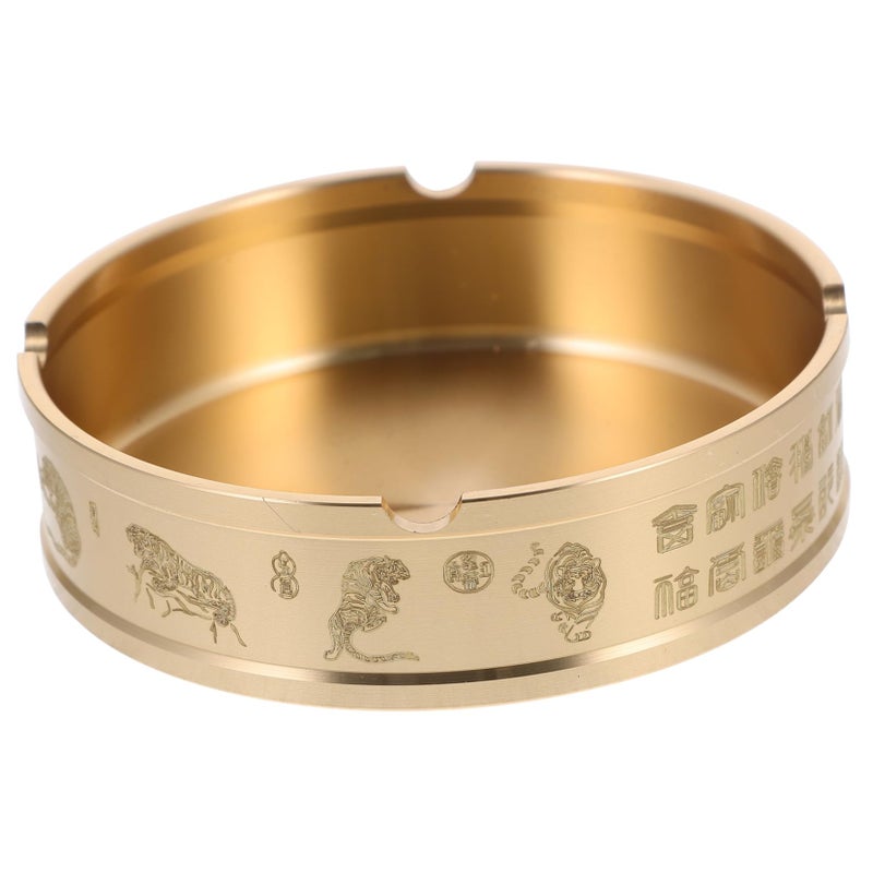 Vintage Brass Round Ashtray Compact Tabletop Ash Holder Easy to Clean Polished - Image 2