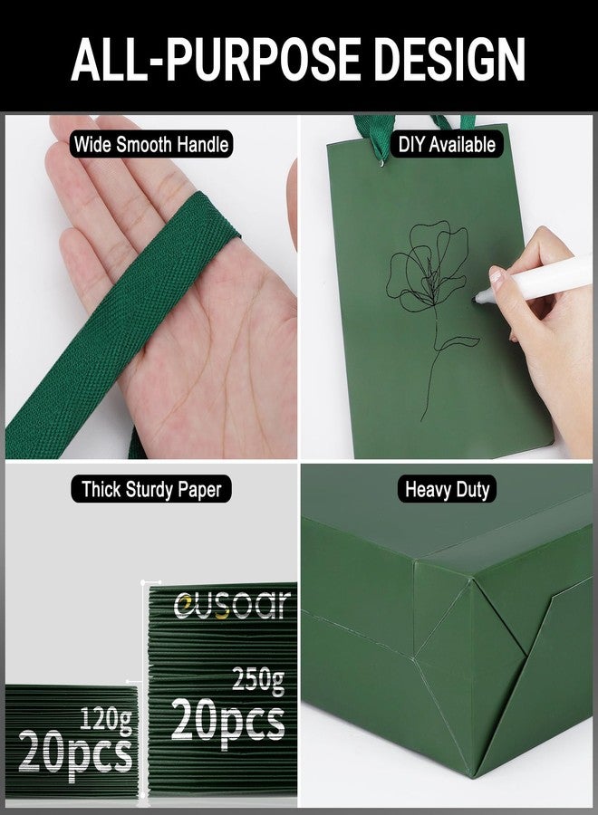 EUSOAR أكياس هدايا صغيرة من EUSOAR، عبوة من 20 كيسًا، مقاس 5.9 × 2.3 × 7.8 بوصة، أكياس ورقية لتغليف الهدايا بمقابض، مناسبة للتسوق بالتجزئة، وتغليف الهدايا، والأعمال التجارية، والبقالة، وحفلات الزفاف، وأعياد الميلاد، وحفلات الكريسماس، وتوزيع الهدايا. - Image 3