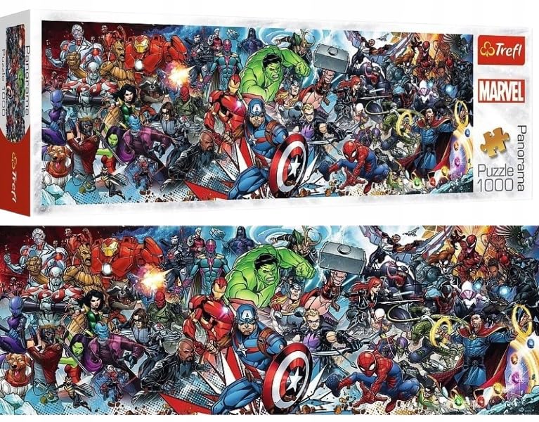 Trefl Marvel Avengers Panorama 1000 Piece Jigsaw Puzzles for Adults & Children Aged 12+ Marvel Universe Wide Panoramic Puzzle - Image 2