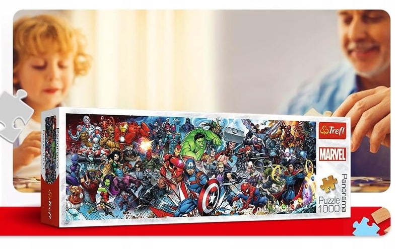 Trefl Marvel Avengers Panorama 1000 Piece Jigsaw Puzzles for Adults & Children Aged 12+ Marvel Universe Wide Panoramic Puzzle - Image 3