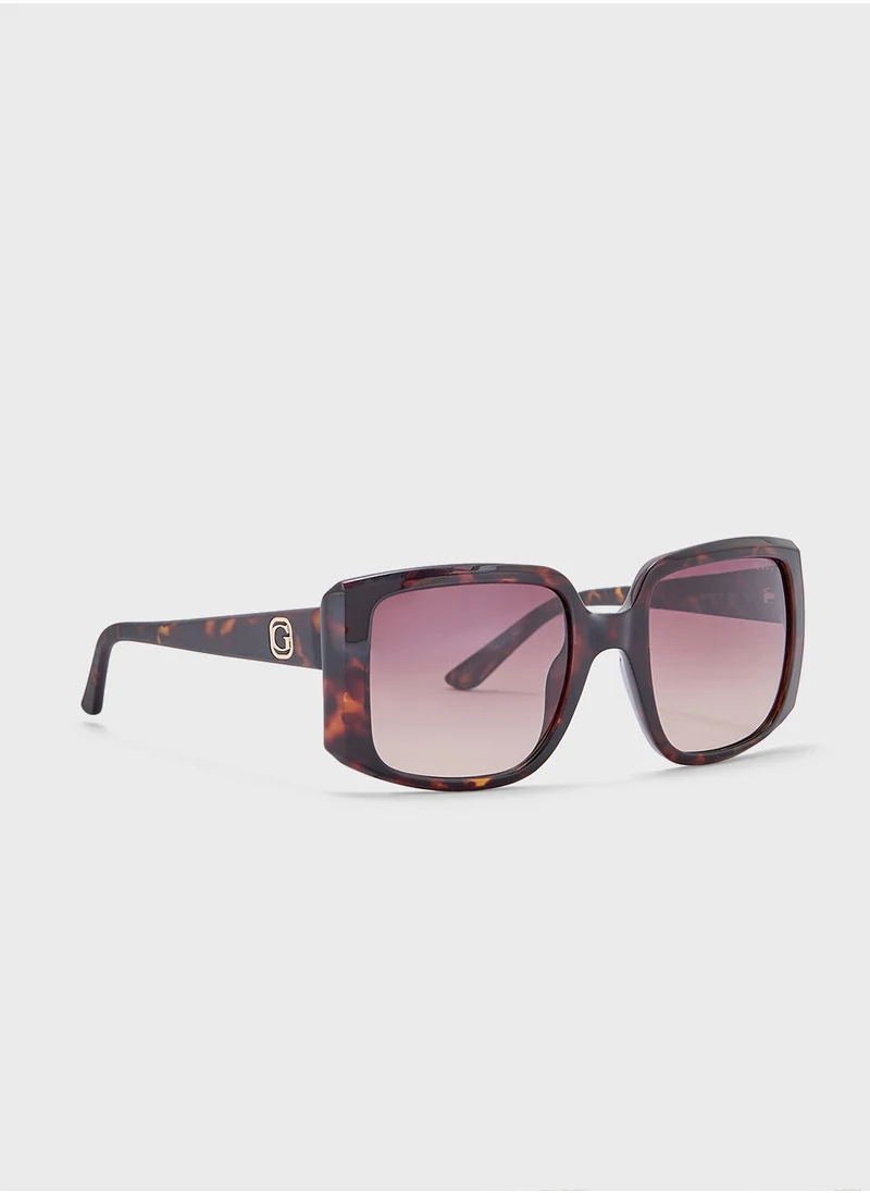 GUESS Square Oversize Flat Sunglasses