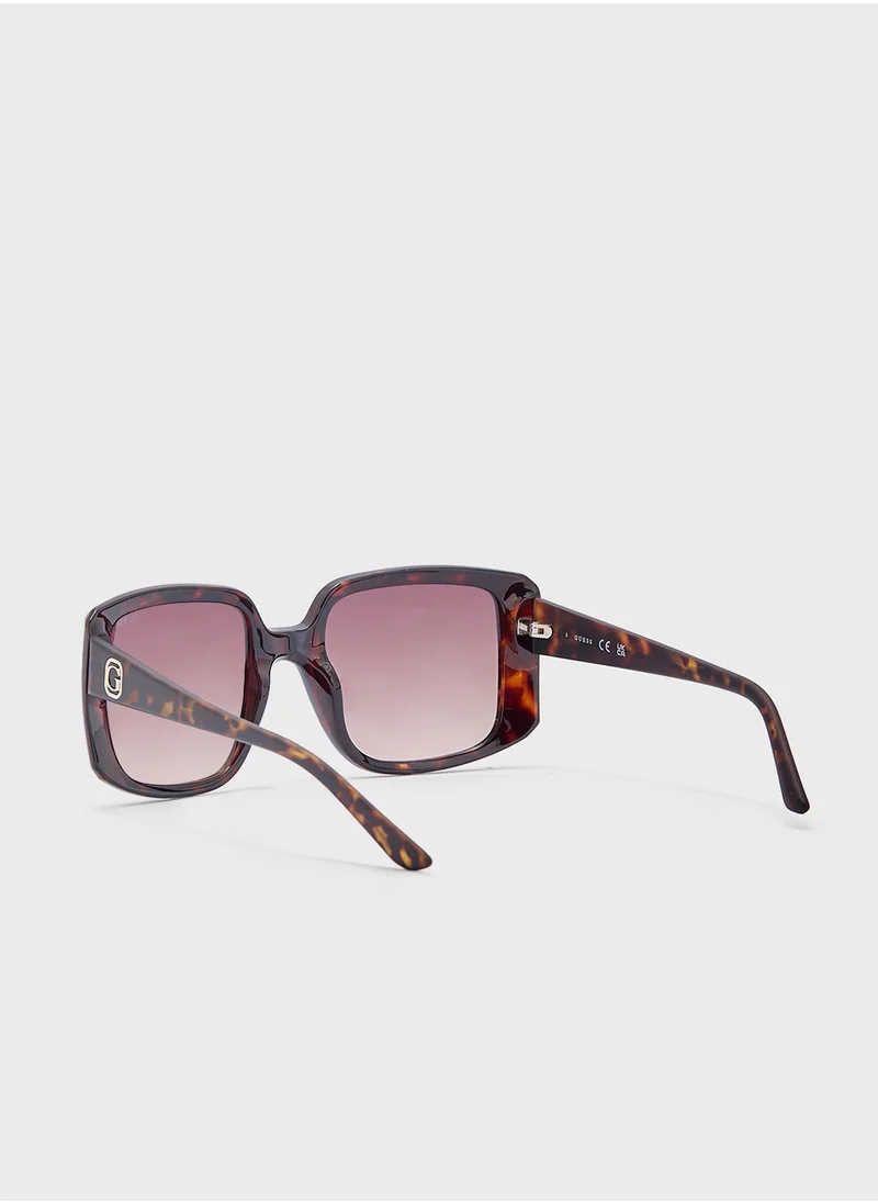 GUESS Square Oversize Flat Sunglasses