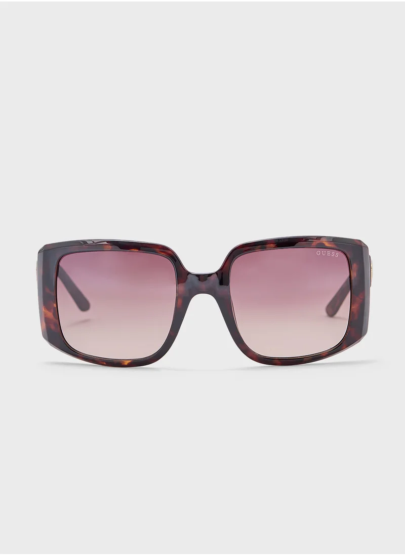 GUESS Square Oversize Flat Sunglasses