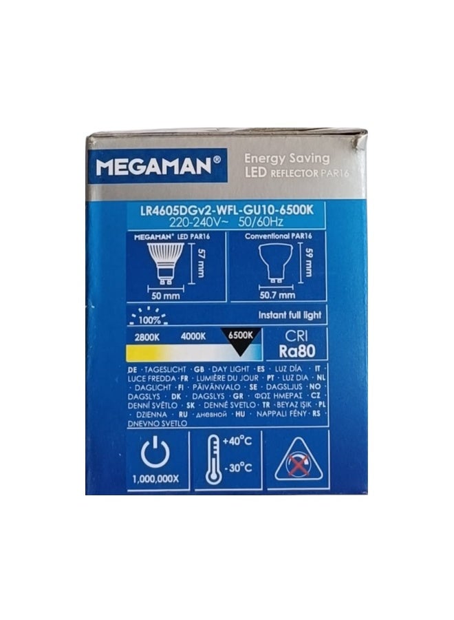 Megaman LED GU10 Bulb LR4605DGv2 WFL 5W - Daylight(6500K) - Image 3