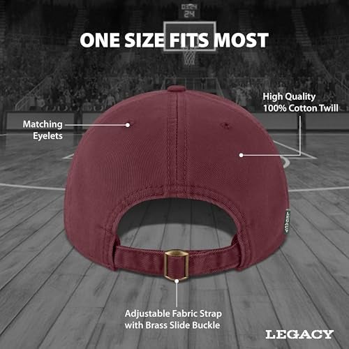 Legacy NCAA Officially Licensed Baseball Hat Texas AM Aggies Lightweight Cap for Men Women Relaxed Twill Adjustable EZA Maroon One Size Fits Most Adjustable Fabric Closure - Image 3