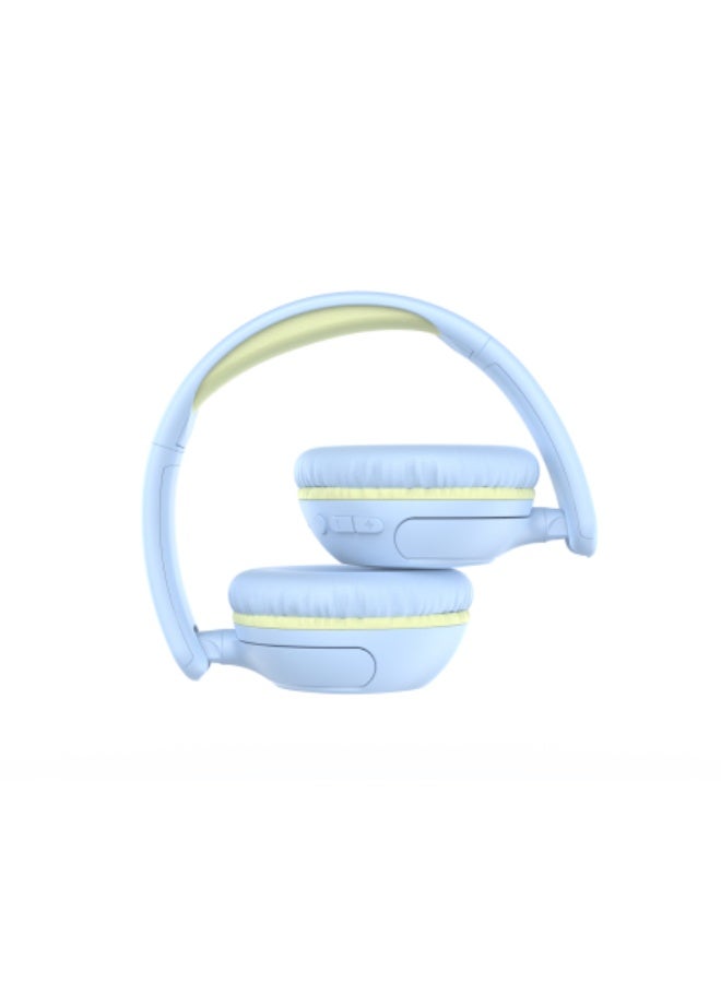 DCU TECNOLOGIC DCU Kids Wireless Headphones with Bluetooth, 45 Hours Playtime, Fast Charging, ENC Microphone, Foldable Design, AUX & USB-C, Blue - Image 5