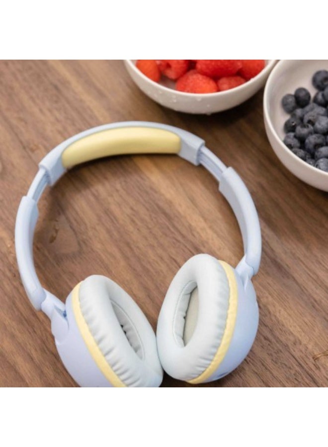 DCU TECNOLOGIC DCU Kids Wireless Headphones with Bluetooth, 45 Hours Playtime, Fast Charging, ENC Microphone, Foldable Design, AUX & USB-C, Blue - Image 4