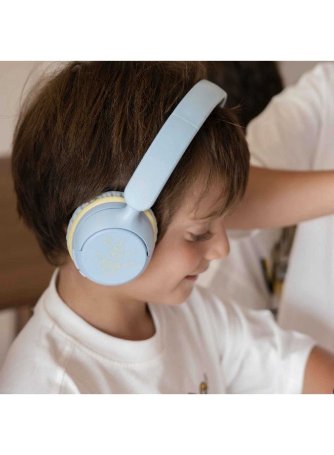 DCU TECNOLOGIC DCU Kids Wireless Headphones with Bluetooth, 45 Hours Playtime, Fast Charging, ENC Microphone, Foldable Design, AUX & USB-C, Blue - Image 3