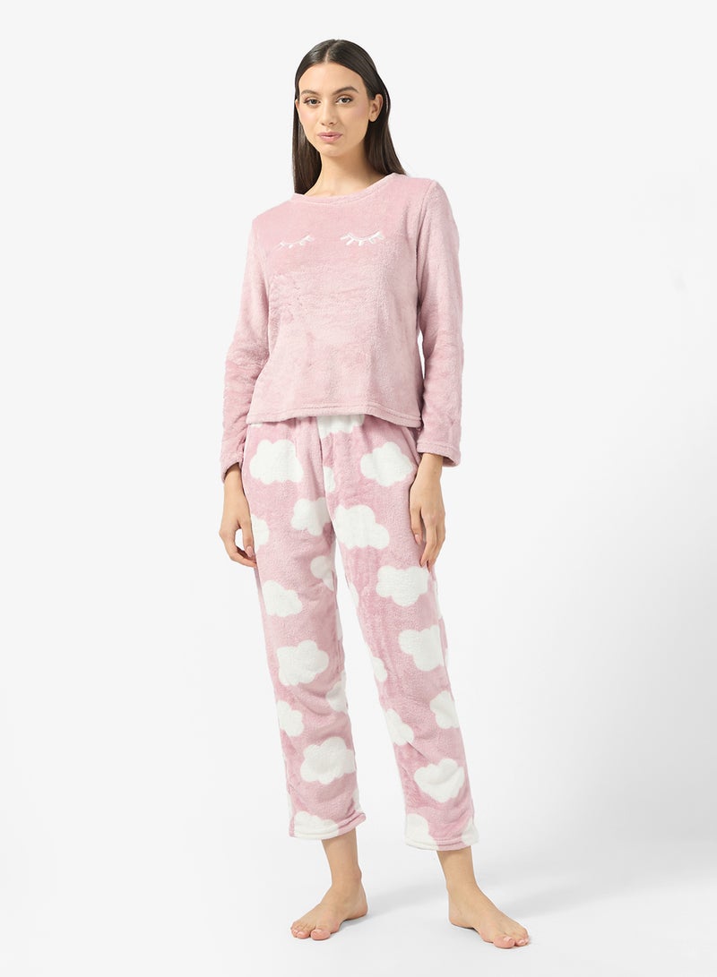 Ginger Cozy Fleece Top & Pant Set - Image 1
