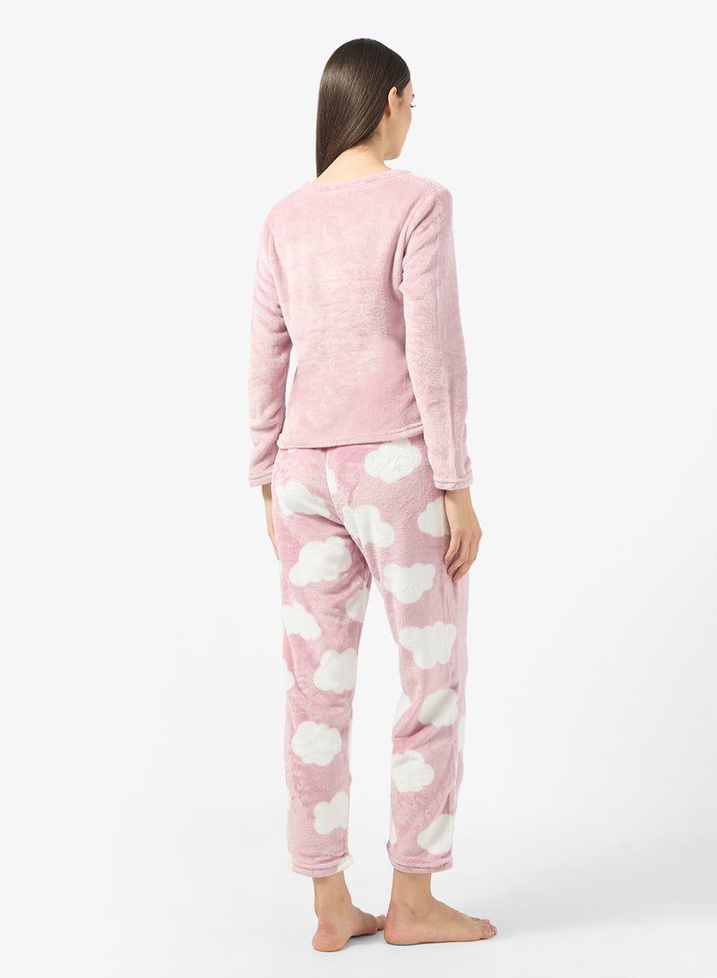 Ginger Cozy Fleece Top & Pant Set - Image 2
