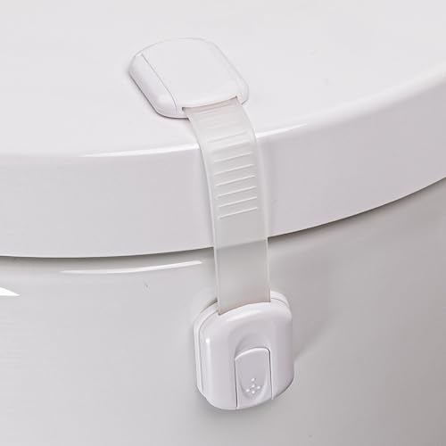 HomeBrella 2-Pack Toilet Locks Baby Proof - Toilet Seat Locks for Toddlers with Adhesive - Toilet Latches Child Safety - No Tools Required - Image 1